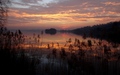 Lago di Pusiano: zonsondergang