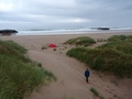 Onze tent op Sandwood Bay