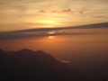 Zonsondergang boven Hirzli en Zürisee