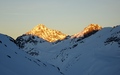 Piz Ot bij zonsondergang