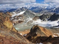 Uitzicht richting Piz Julier, Piz Bernina