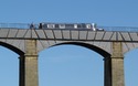 Kanaalboot op het Pontcysyllte Aqueduct