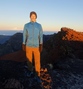 Stijn op de Piton des Neiges