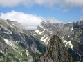 Uitzicht richting Rotsteinpass en Altmann