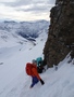 Spitzmeilen: aan de voet van de zuidoost-couloir