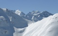 De Piz Bernina-groep door Fuorcla da la Chamanna