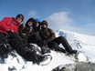 Groepsfoto op Spidean nan Clach