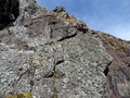 De voormalige via ferrata op het Hörnli