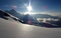 Plattenhörner tegen de zon in