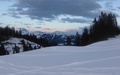 Avondlicht boven het Prättigau