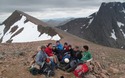 Groepsfoto op Carn Dearg Meadhonach