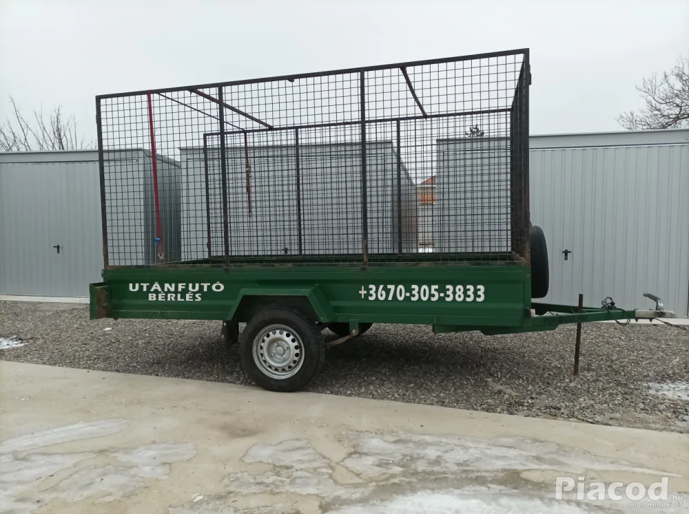Utánfutó bérlés,bérbeadás, motorszállító kölcsönzés Pécs Pécsett