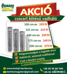 Óriási vadháló akció! Drótfonat, drótháló, betonoszlop, kapu, huzal