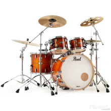 Pearl MCT924XEP\C840 Masters Maple Almond Red Stripe 4-Piece Shell Set
