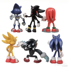6 db-os Sonic a sündisznó figura szett 10 cm