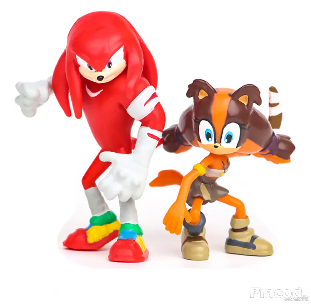 6 db-os Sonic a sündisznó jellegű figura szett Dr. Eggmannel