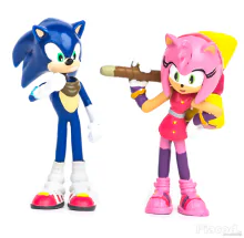 6 db-os Sonic a sündisznó jellegű figura szett Dr. Eggmannel