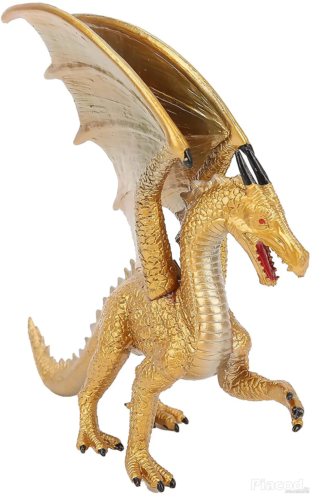 Arany színű sárkány figura szobor 18 cm
