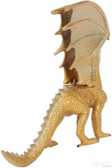 Arany színű sárkány figura szobor 18 cm