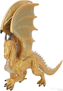 Arany színű sárkány figura szobor 18 cm
