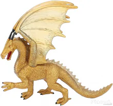 Arany színű sárkány figura szobor 18 cm