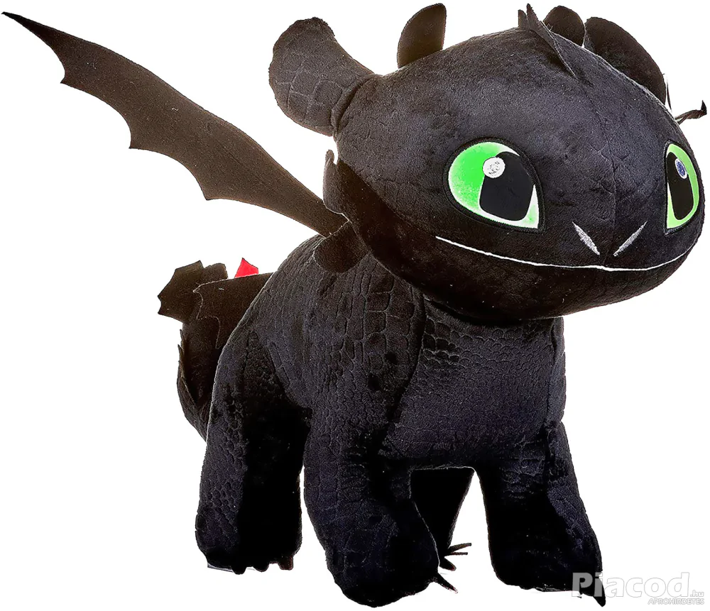 Így neveld a sárkányodat - Fogatlan Éjfúria plüss 40 cm foszforeszkál Dreamworks