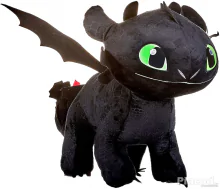 Így neveld a sárkányodat - Fogatlan Éjfúria plüss 40 cm foszforeszkál Dreamworks