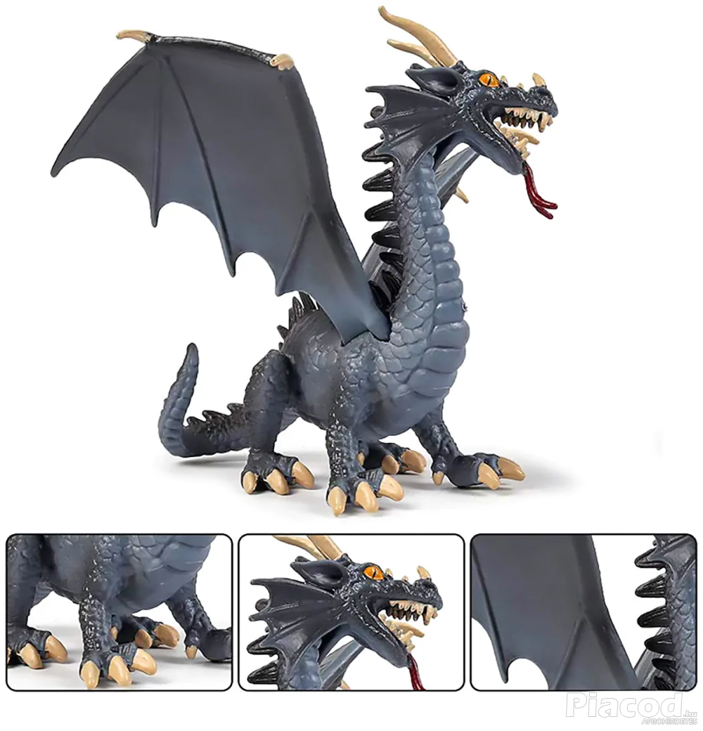 Kék sárkány figura 20 cm