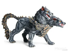 Kettő fejű farkasdémon figura 16 cm