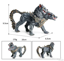 Kettő fejű farkasdémon figura 16 cm