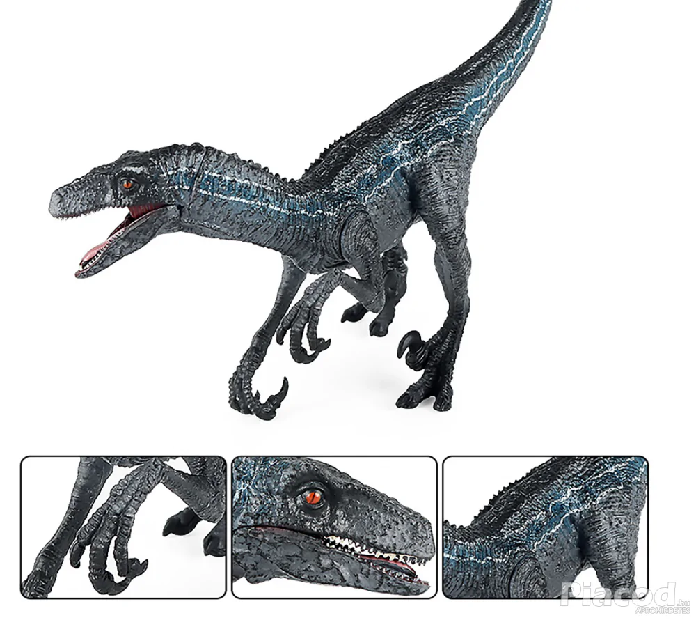 Velociraptor Kék dinoszaurusz figura 14 cm