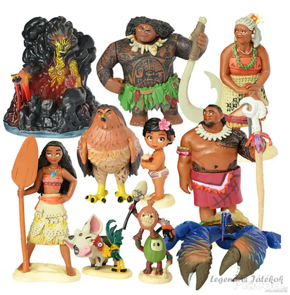10 db-os Vaiana Moana figura szett 10 cm