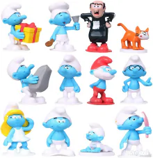 12 db-os Hupikék törpikék figura szett Törpapával Új! Készletről!