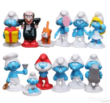 12 db-os Hupikék törpikék figura szett Törpapával Új! Készletről!