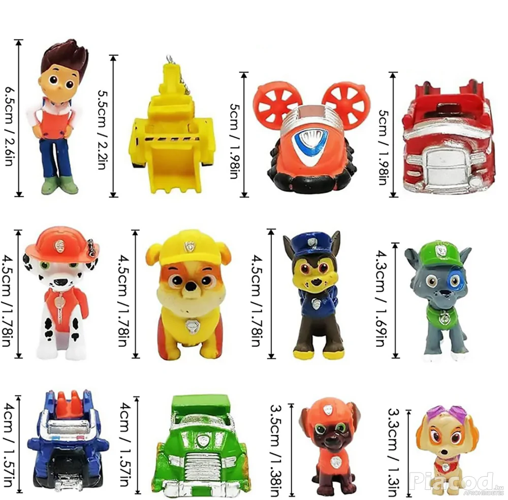 12 db-os mini Mancs őrjárat figura szett