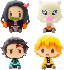 4 db-os Demon Slayer figura szett