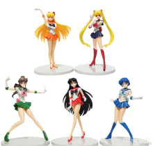 5 db-os Sailor Moon tündérek figura szett 15 cm