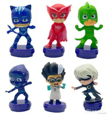 6 db-os Pizsihősök PJMasks jellegű figura szett