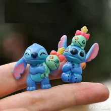 6 db-os Stitch mini mesefigura szett