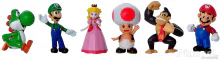 6 db-os Super Mario figura szett