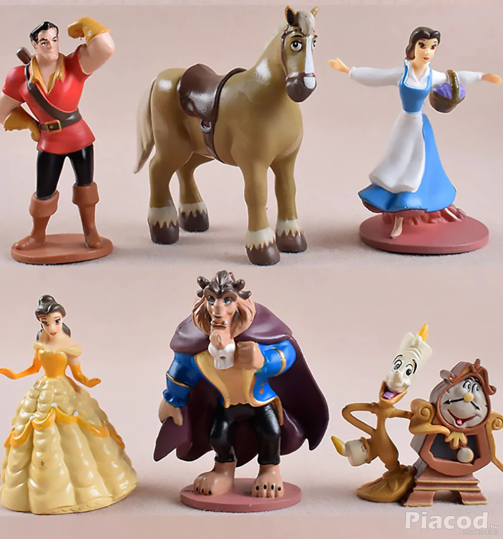 6 db-os Szépség és a Szörnyeteg figura szett
