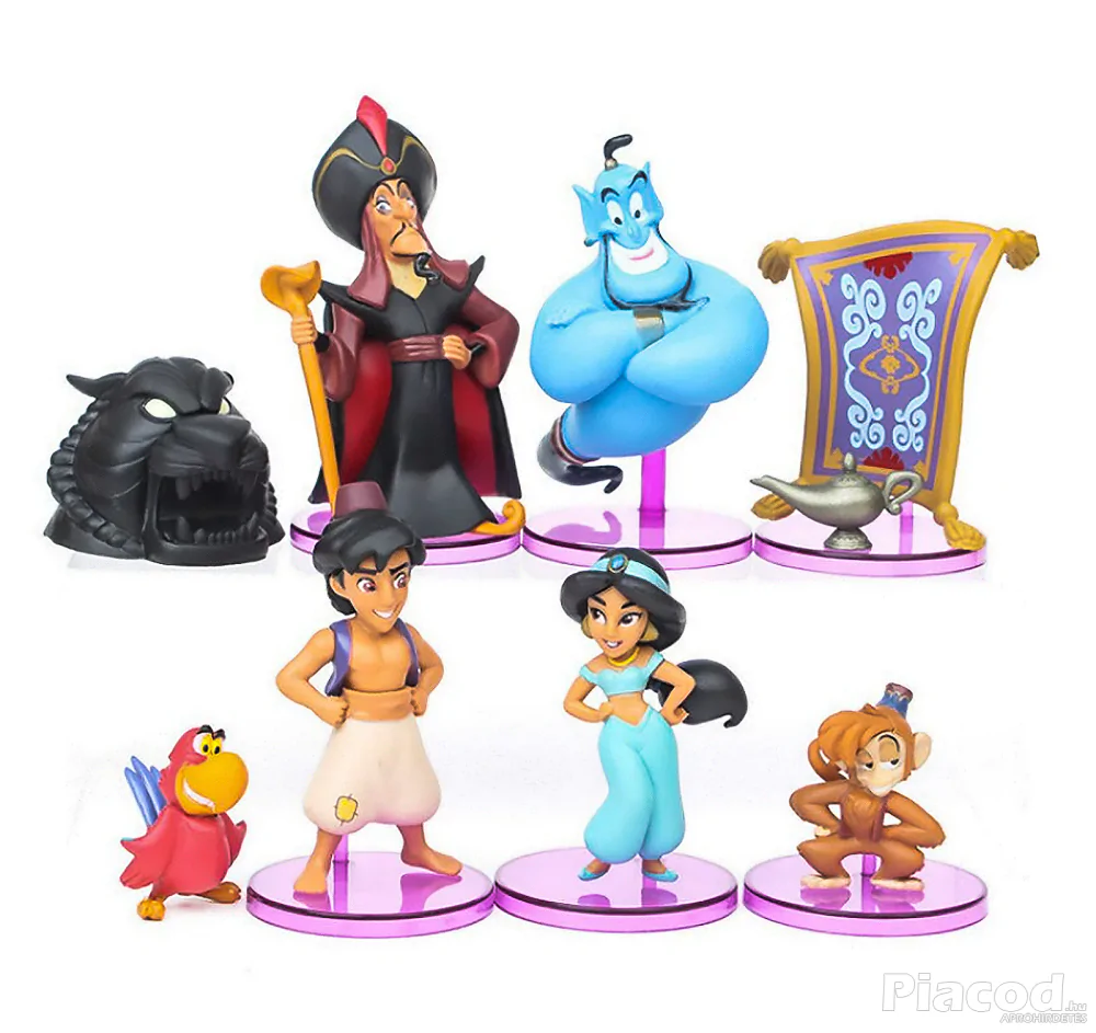8 db-os Aladdin figura szett 9 cm