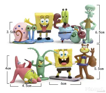 8 db-os Spongyabob figura szett