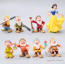 Hófehérke és a hét törpe figura szett 8 db-os