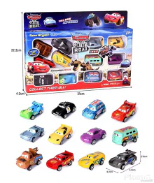 12 db-os Cars Verdák jellegű mini autó szett