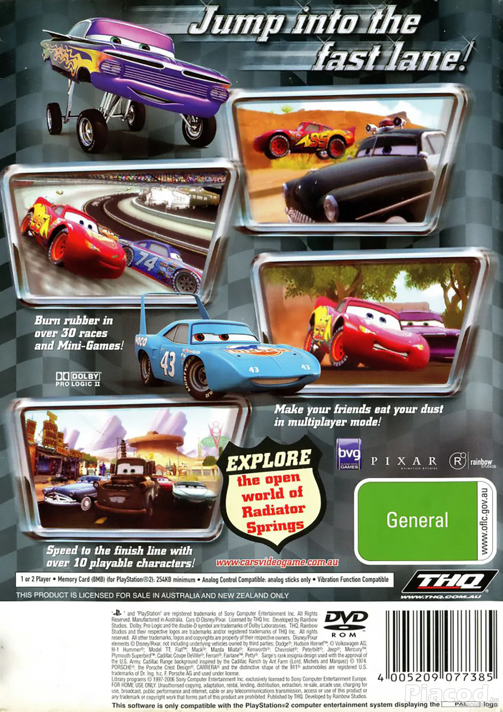 Disney Pixar Verdák Cars Ps2 lemezes játék