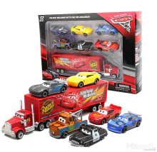 Verdák Cars - 7 db-os kamion és kisautó játék szett