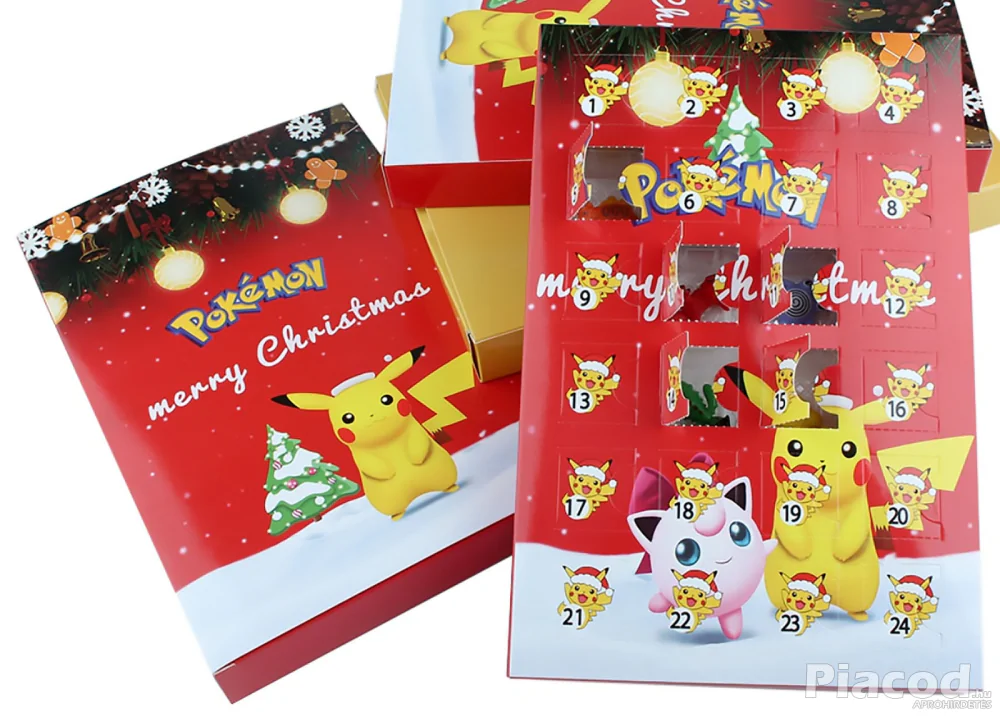 24 db-os Pokemon Adventi Kalendárium naptár figura szett
