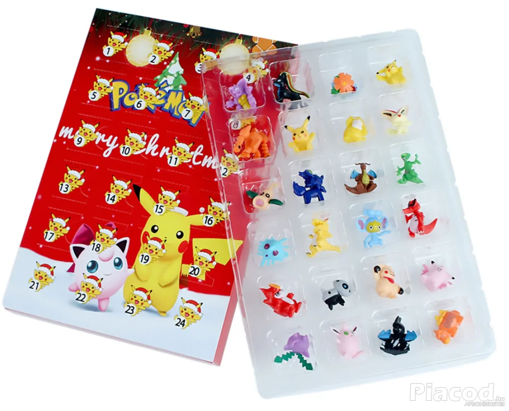 24 db-os Pokemon Adventi Kalendárium naptár figura szett