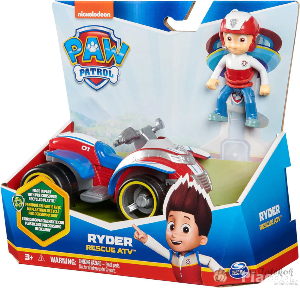 Mancs őrjárat - Ryder figura quad járgánnyal Spin Master